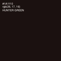 #1A1110 - Hunter Green Color Image
